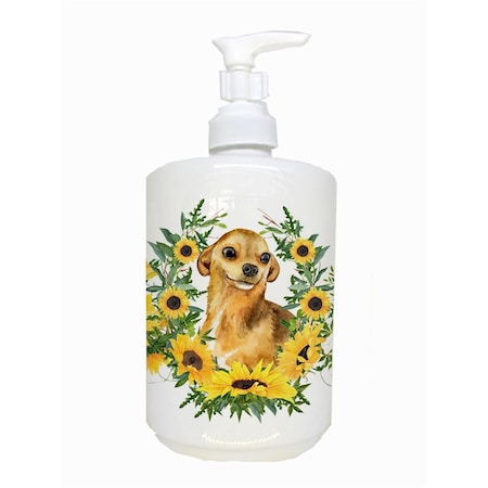 Carolines Treasures Chihuahua Ceramic Soap Dispenser CK2850SOAP